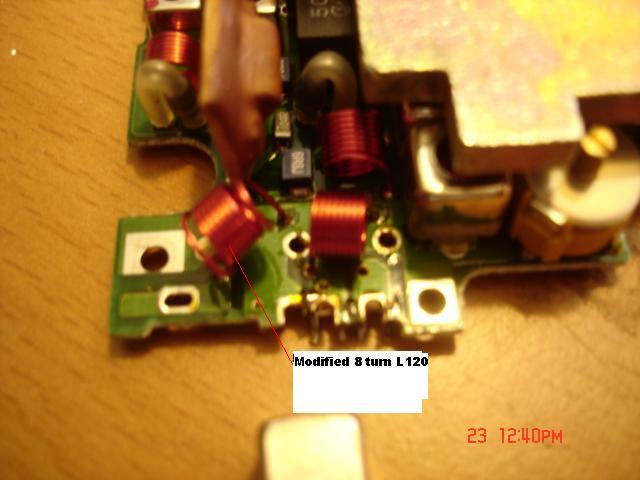21. Flip the RF board over and using a pair of tweezers, remove Inductor L120 from the main RF board. 22.