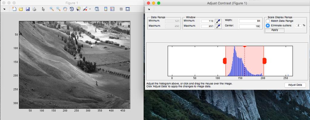 Contrast stretching Matlab demo Basic idea: scale the brightness range of the image to occupy the full range of