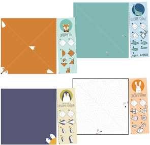 Origami Activity Bookmarks - Fox, Whale, Penguin, Rabbit