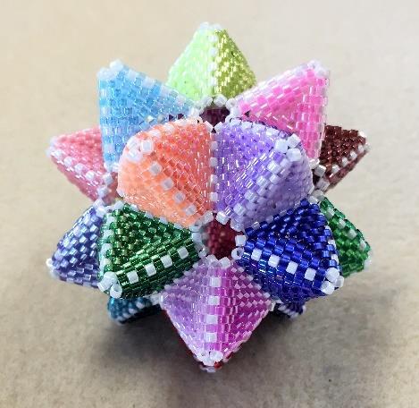 22 nd September 3D Shapes (Triakis Icosahedron) Designed by Holly, taught by Helen Delica beads in at