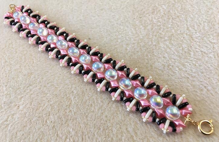 you can make your own) and a beading needle Friday 26 th October - Modern Lace Bracelet Designed by Zsusanna Erdei Approx. 14x CzechMates Cabochon/Candy beads Approx.