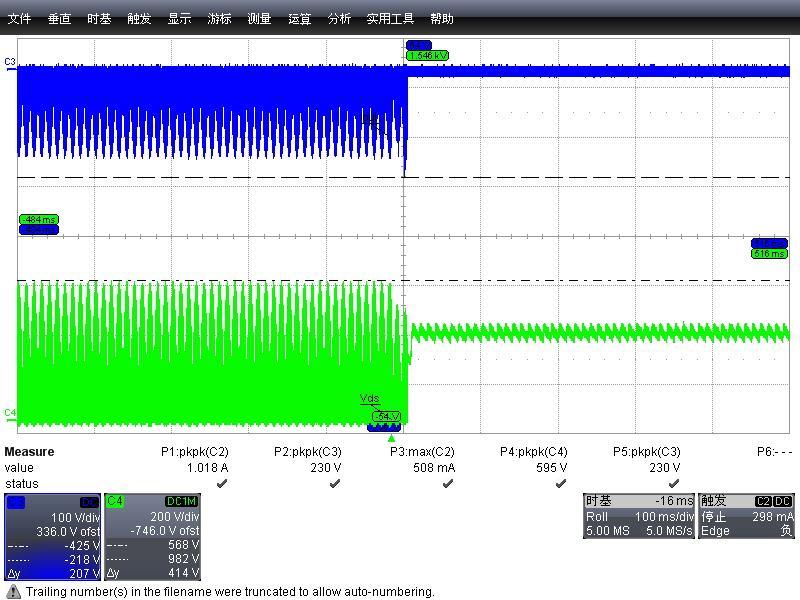 Fig.22 Output short 264VAC,