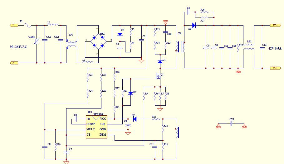 3. Schematic 4. PCB Layout Print circuit board (PCB) layout and design are very important for switching power supply where the voltage and current change with high dv/dt and di/dt.