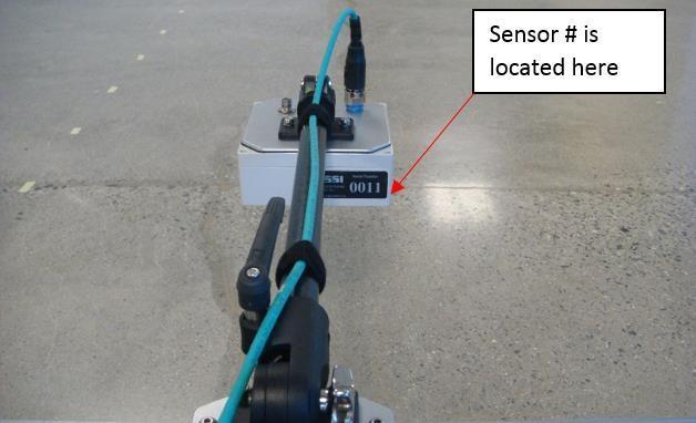 The sensor number is the serial number that can be seen on the side of the sensor when it is mounted on the cart.