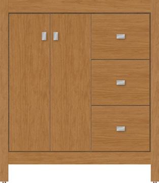 0"w, 4½"h, drawers right ¾" 1