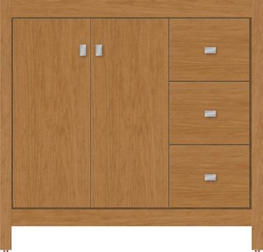 6"w, 4½"h, drawers right ¾" 21 /8" 10 1 1 10
