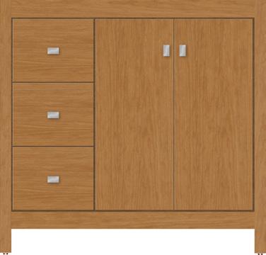 6"w, 4½"h, drawers left ¾" 10 21 /8" 1 1 10 11