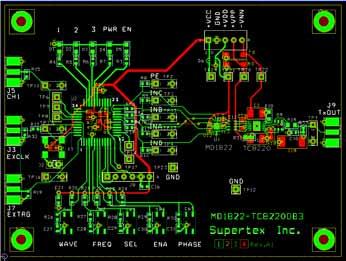 MD8DB Board and PCB Layout MD8DB Actual size = mm x 7mm Operating Supply Voltages and Current (on J) Symbol Parameter Min Typ Max Units Suggested