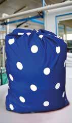 LAUNDRY BAG 100% polyester - Cord and fix lock fastening - Rectangular base - Inner and outer