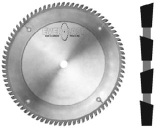 THIN RIM SAWS TR Alternate Top Bevel or Triple Chip INDUIAL BLADES The perfect saw to use where there is a need for a minimum of stock removal per cut, as in the cutting of plastic or veneer strips