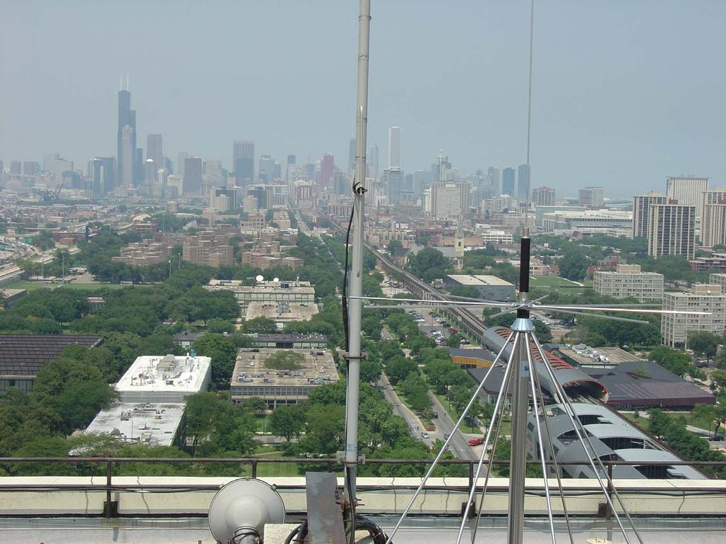 Discone Antenna Chicago Skyline / IIT