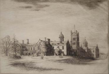 Caulfield Grammar School 2 1954 etching,