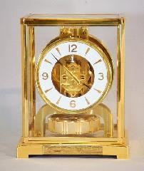 413 German Art Nouveau brass mantel clock, height 12 1/2 inches.