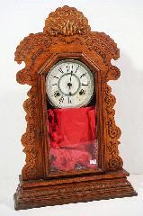437 Mahogany cased bracket clock with