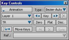 5 Motionuilder 6 Tutorials Conclusion 4. Select Layer 1 in the Layer field of the Key Controls window (fig 56-13) to add your keyframes on a separate layer.