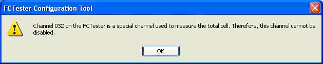 Channel 032 on the FCTester is a special channel used to measure the stack. Connect this channel so that the stack is measured. This channel cannot be disabled. Fig.