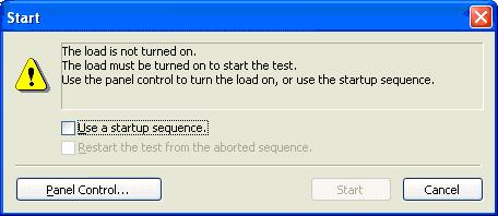 2 Not Using the Startup Sequence If the Use the startup sequence check box is cleared in the Cycle setting of the test conditions using the Condition Editor.