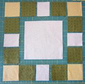 Cut eight 3 Green squares.