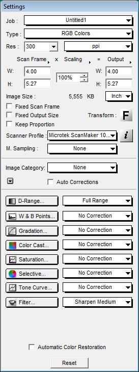 . If scanning positive film such as mm slides: a) Go to the Preview window of ScanWizard Pro and from the Scan Material menu, choose Positive / Positive Film.