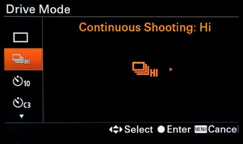 Optimum settings for moving subjects 1 2 3 4 1. The Custom 2 button, by default, gives access to the Focus Modes. For moving subjects this should be switched from AF-S to AF-C or Continuous Autofocus.