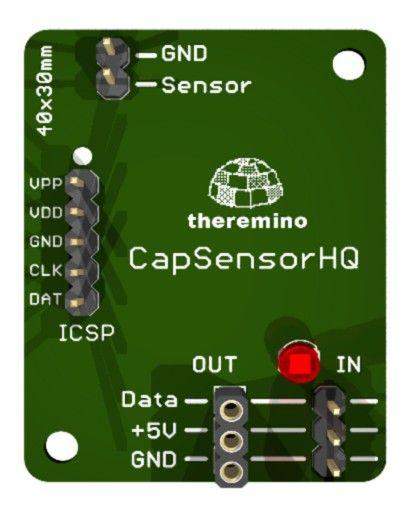 Configure the slave "CapSensor" The CapSensor has only one "PIN" which can be configured as: - Not used - CapSensor Features Range of measurable capacitance: 0.