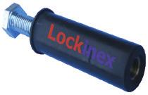 y Overall llength X Washer Lockinex holding down Stud, use with Chemical Resin.