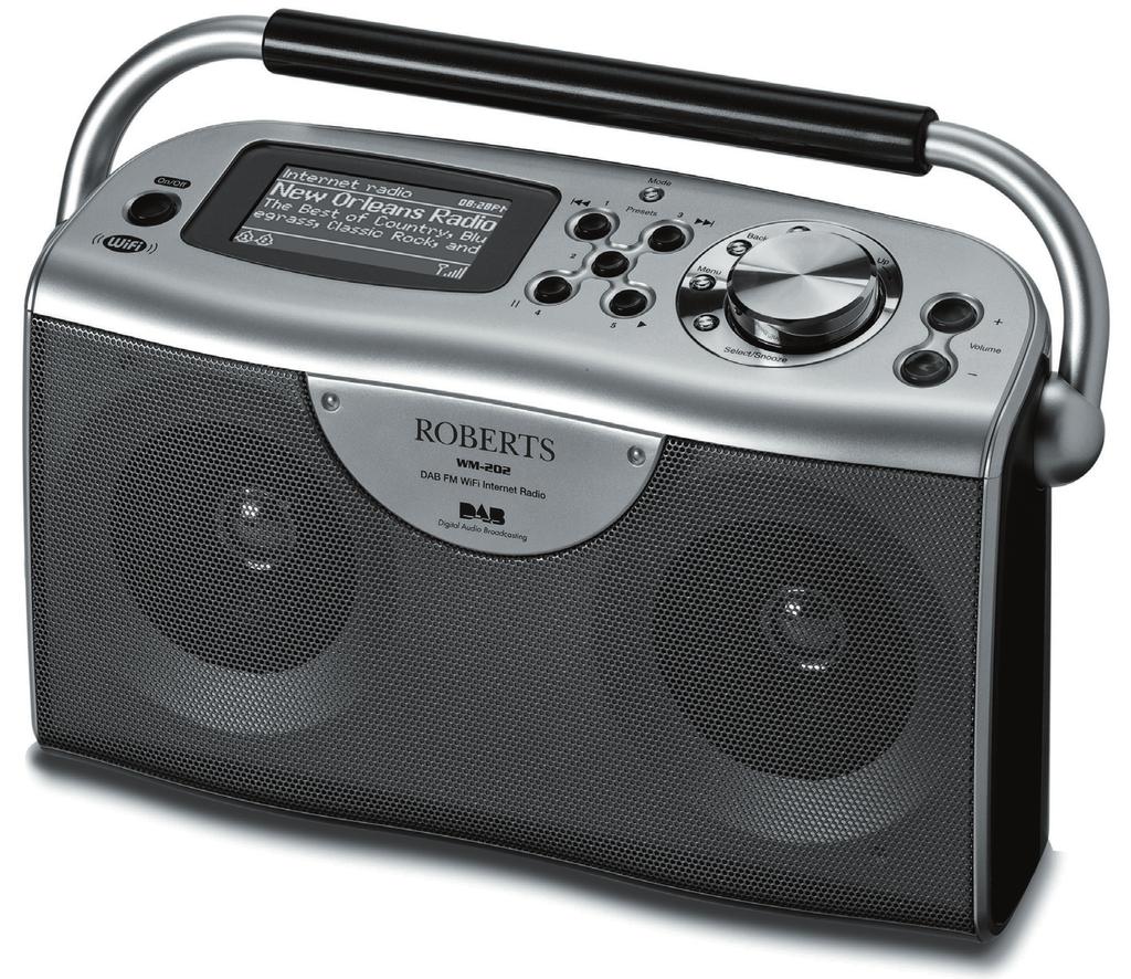ROBERTS Sound for Generations WM-202 DAB+/FM WiFi Internet Radio with MP3/WMA