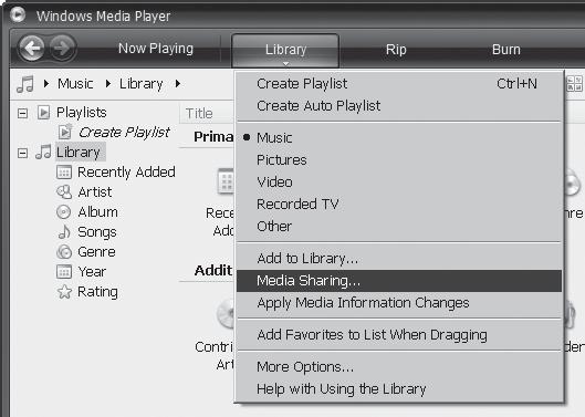 Accessing your audio files via a UPnP server Media Player The recommended way to access your media fi les is via a UPnP server application.