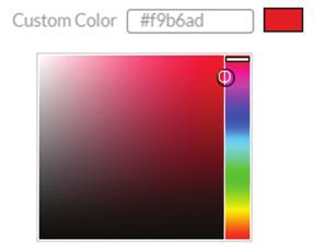 Custom Color picker Allows you to select a color from any
