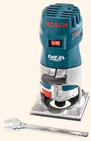With a fixed-base router, the cut depth is set before the tool is turned on.