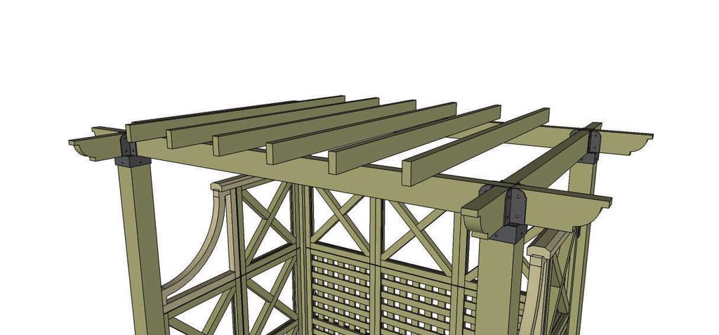 Fasten trellis to beams using clips and