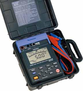 HIGH VOLTAGE INSULATION TESTER 7 HIGH VOLTAGE INSULATION HiTESTER 3455 Maximum 5kV Test Voltage - Up to 5TΩ of Insulated Resistance Testing Safely evaluate the insulation characteristics of high