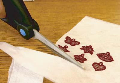 If you are sewing all charms in one colour, roll one bobbin to match top embroidery