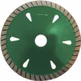 ANGLE GRINDER DRY CUTTING SAW BLADES - ANGLE GRINDER DCT Application: Ceramic tiles, hard stone, porcelain. Details: Thin turbo blade with raised reinforced flange designed for fast, clean cuts.