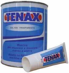 STONE & TILE PRODUCTS TENAX CHEMICAL PRODUCTS - GLUING & FILLING Application: Natural stone. Details: Transparent polyester resin adhesive paste used for gluing and repairing stone.