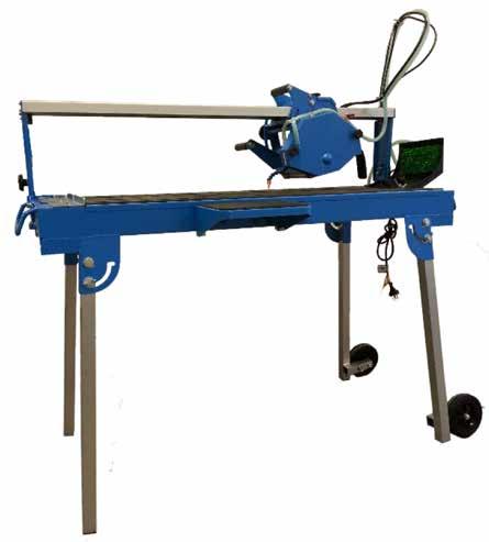 TABLE SAWING TABLE SAW TILE SAW TRE250 Cutting depth up to 60mm Details: - Comes with four slide-in-legs, two of which have wheels.