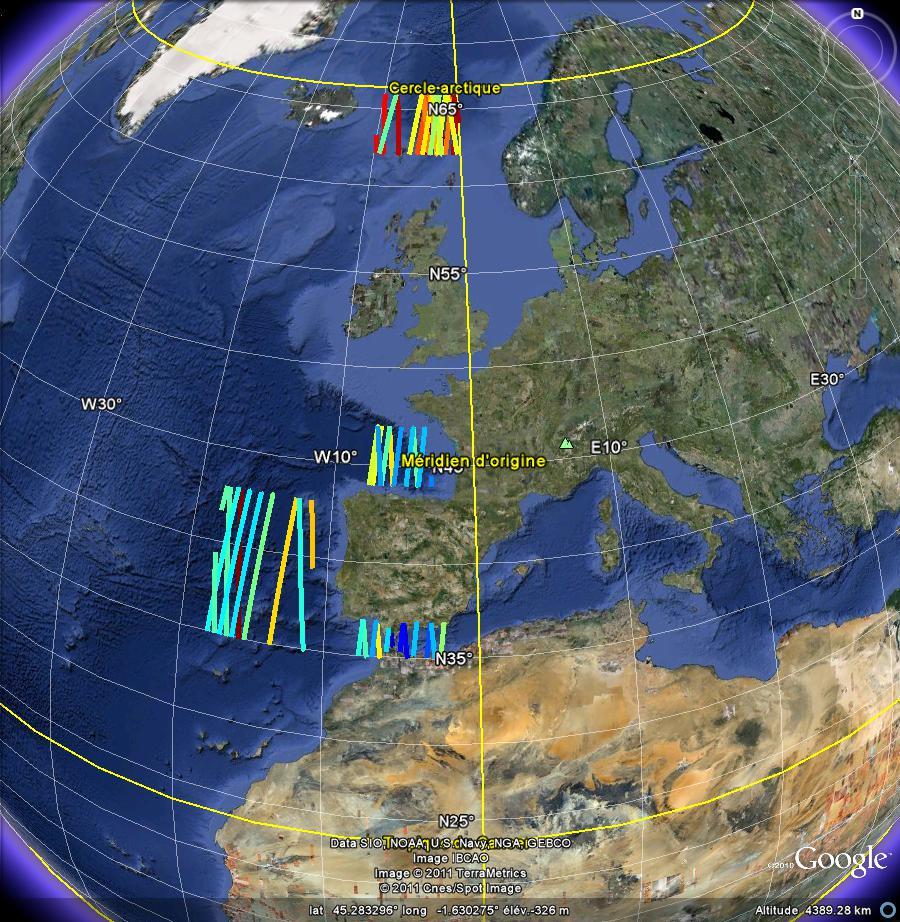 SIRAL2 DATA 147 orbit sections 12 000 s, 90 000 km, 240 000 tracking