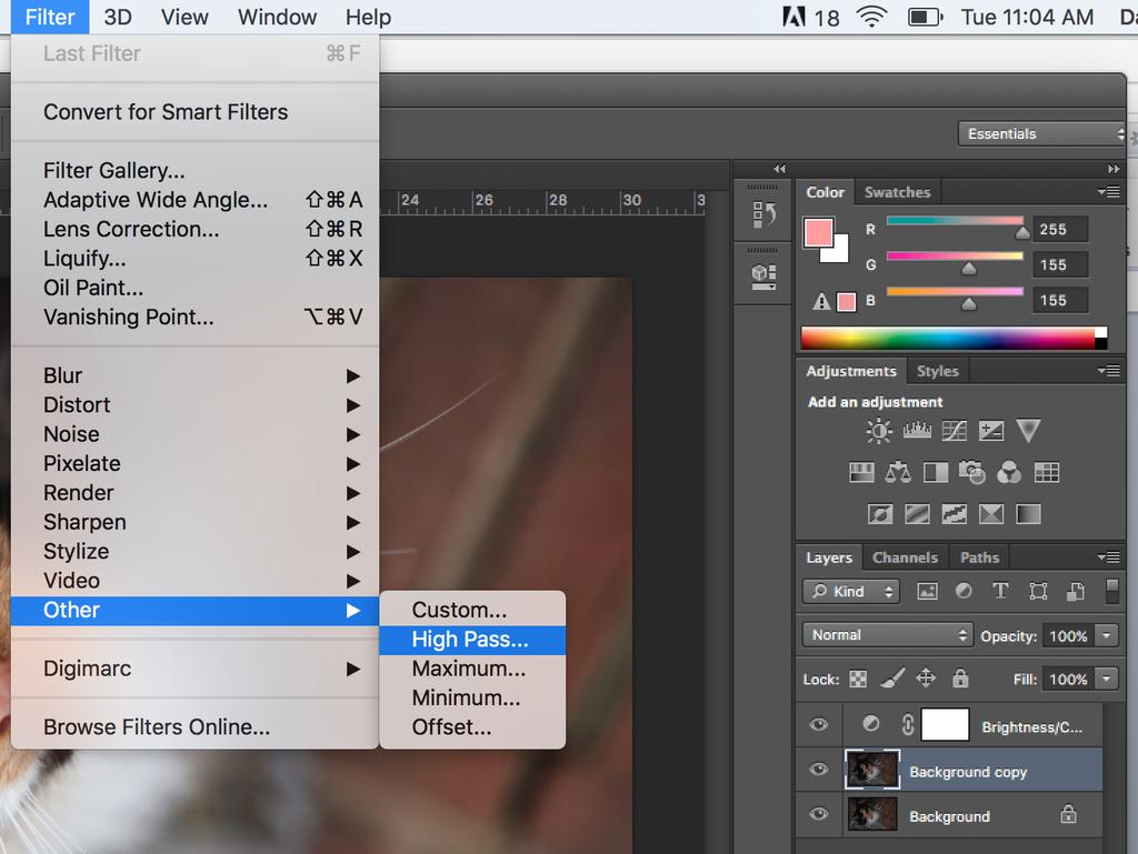 8. Now, select the Background copy layer