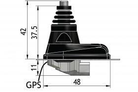 Put the housing (4) over the body (B) and be sure that the GPS-part (1) fits into the