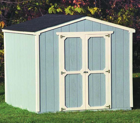 THE RANGER SHED - FEATURES Gable style for plenty of overhead storage space Available
