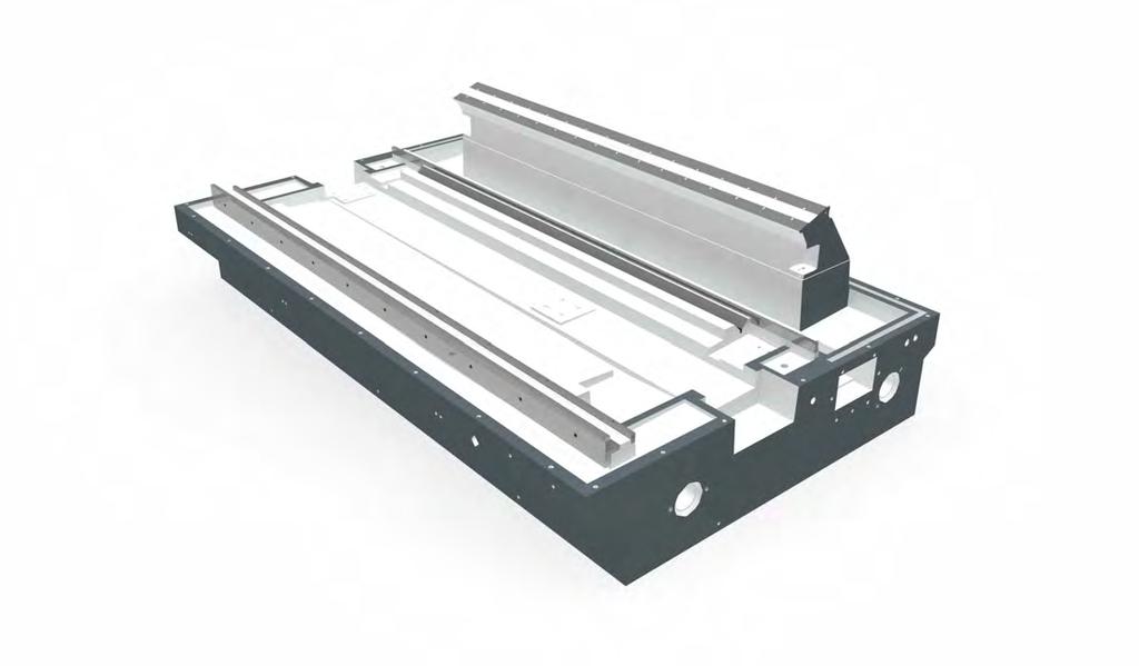 8 Machine base Vibration-damping Thermally stable High dimensional stability The single-slide variant has a proven Granitan machine bed.