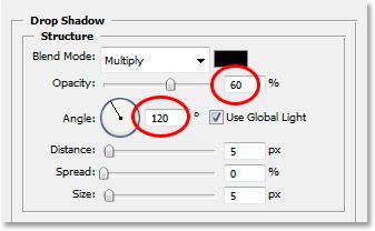 Click on the Layer Styles icon (FX) at the bottom of the Layers palette and select Drop Shadow from the list of layer styles that appears: This brings up Photoshop's Layer Style dialog box set to the
