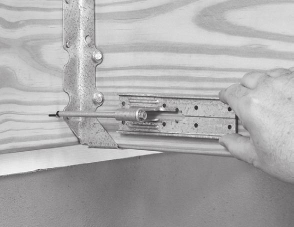 Install the fastener to the correct depth using the reference line on the screw.