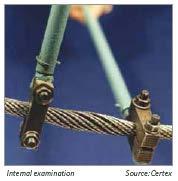 As part of a continuous process of inspection for signs of general deterioration and damage, the general condition of all wire rope should be monitored on a daily basis when in use.