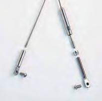 Kit Assemblies continued Pre-attached swaging stud Invisiware Receiver 1/8 and 3/16 1x19 stainless steel cable Push-Lock Lag For outside-of-post to inside-of-post applications, use the 600 or 700