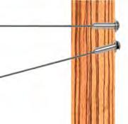 If metal posts, use the 101 series. The tensioning device is a 2-1/2 long threaded stud which installs through one end post, and a Pull-Lock stop end fitting on the other end.