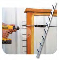 Drill Guide Drill straight holes through your wood posts with a steel drill guide. Use the drill guide to drill your pilot holes. Subsequent drills will follow pilot holes.