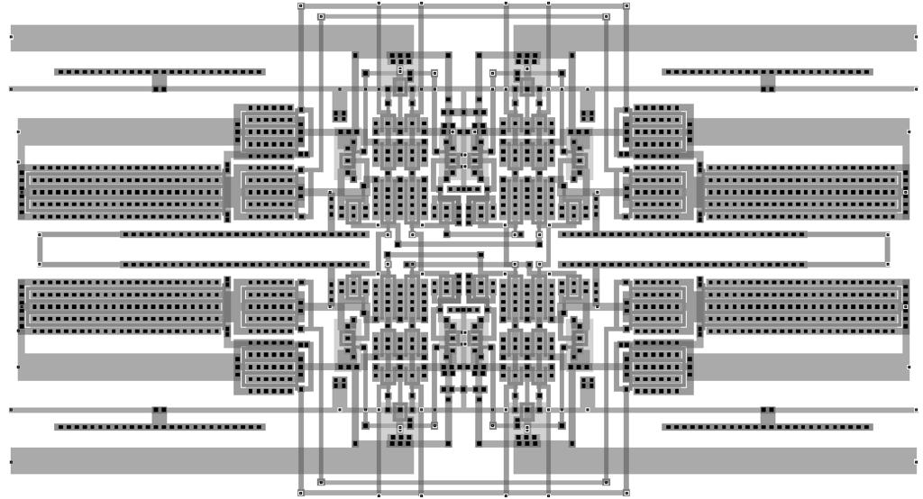 Figure 4-6 VCO Layout The parasitic capacitances of the VCO were extracted and are given in Table 4.2.