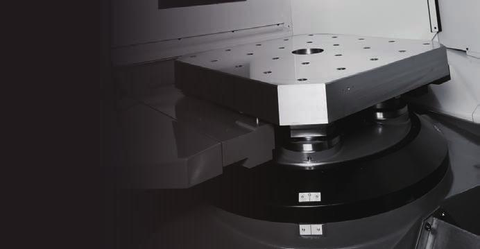 Z-axis stroke of 990 mm (38.97). (in.) The maximum distance from the centre of the pallet to the spindle nose is extended to 990mm (38.97), offering an increase of 120mm (4.