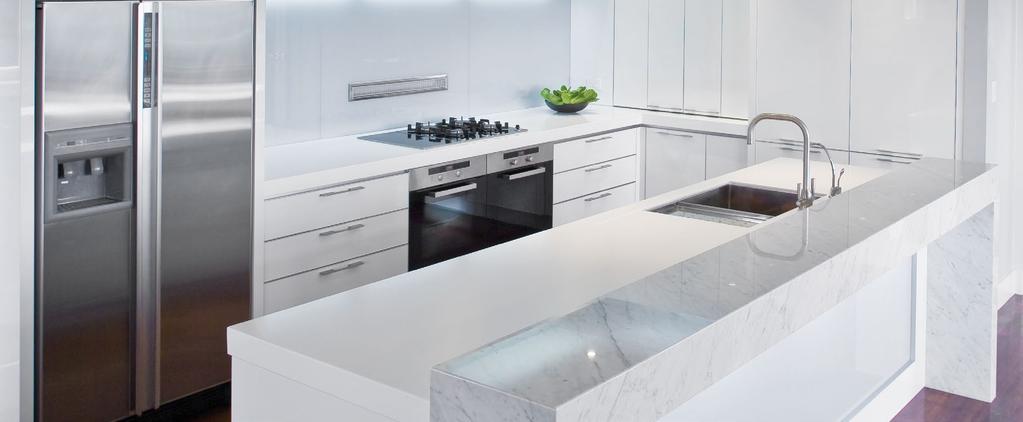 GLACIER WHITE MAL CORBOY Corian is repairable, renewable and can last for decades, which minimises the need to replace or dispose of it.